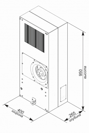 Кондиционер для уличного климатического шкафа UNISPLIT MHW-215E(1)W UNIcontroller 